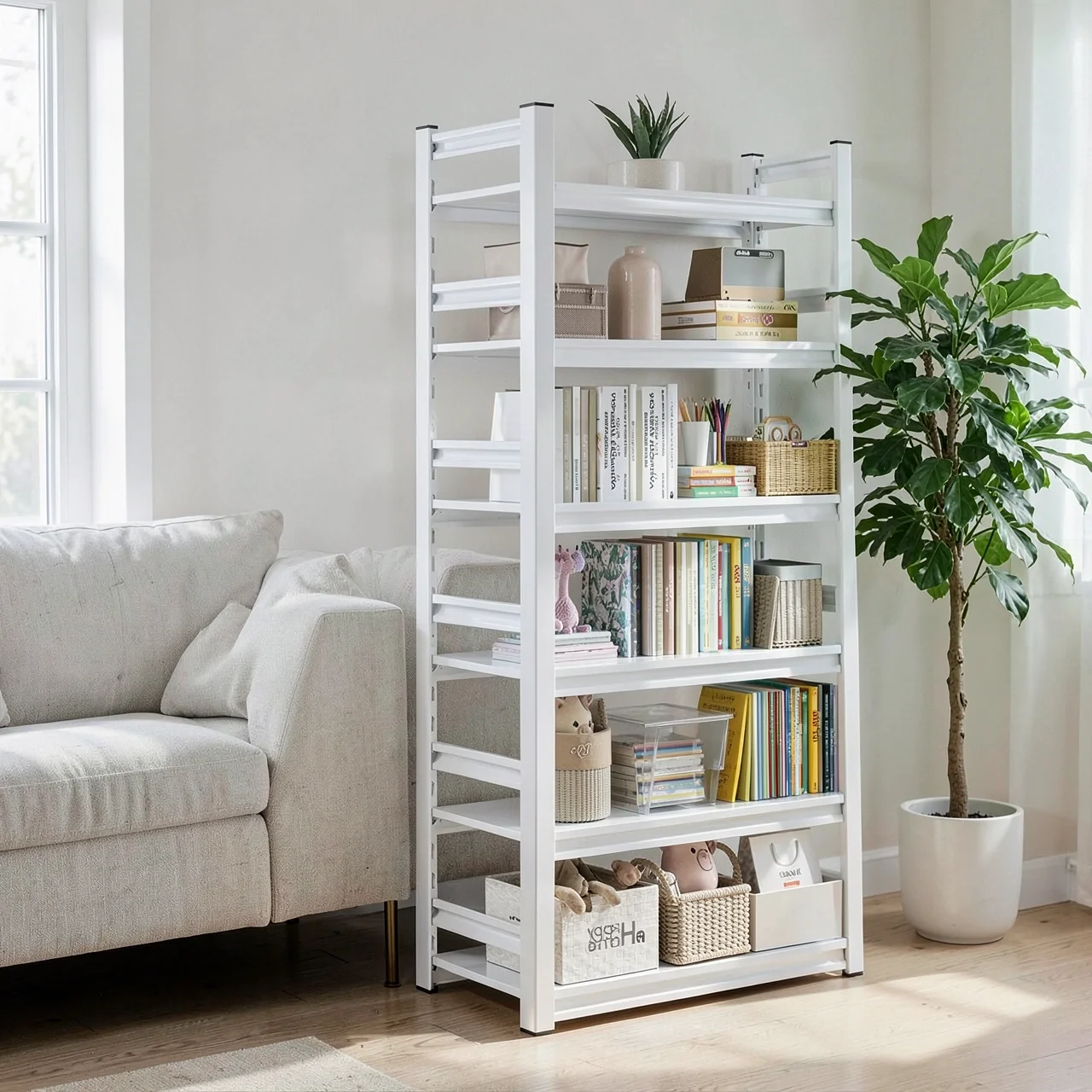 Стеллаж книжный Wutong bear S450 6-ярусный 90x35x198см