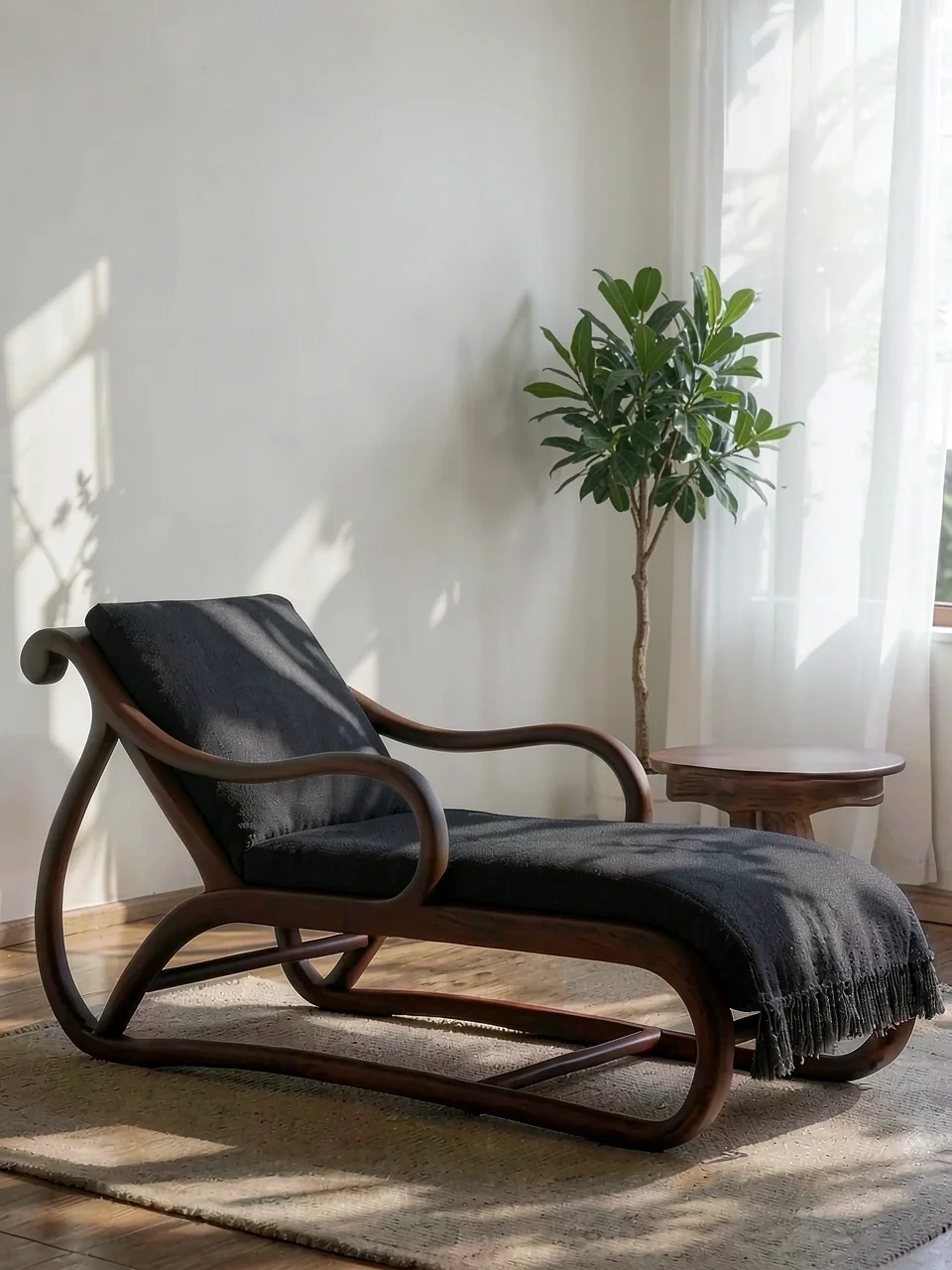 Шезлонг Oriental Living N-1 черный орех