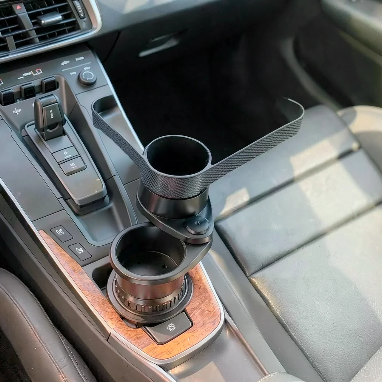 Автомобильный держатель для стакана с круглым подносом и телескопическим основанием