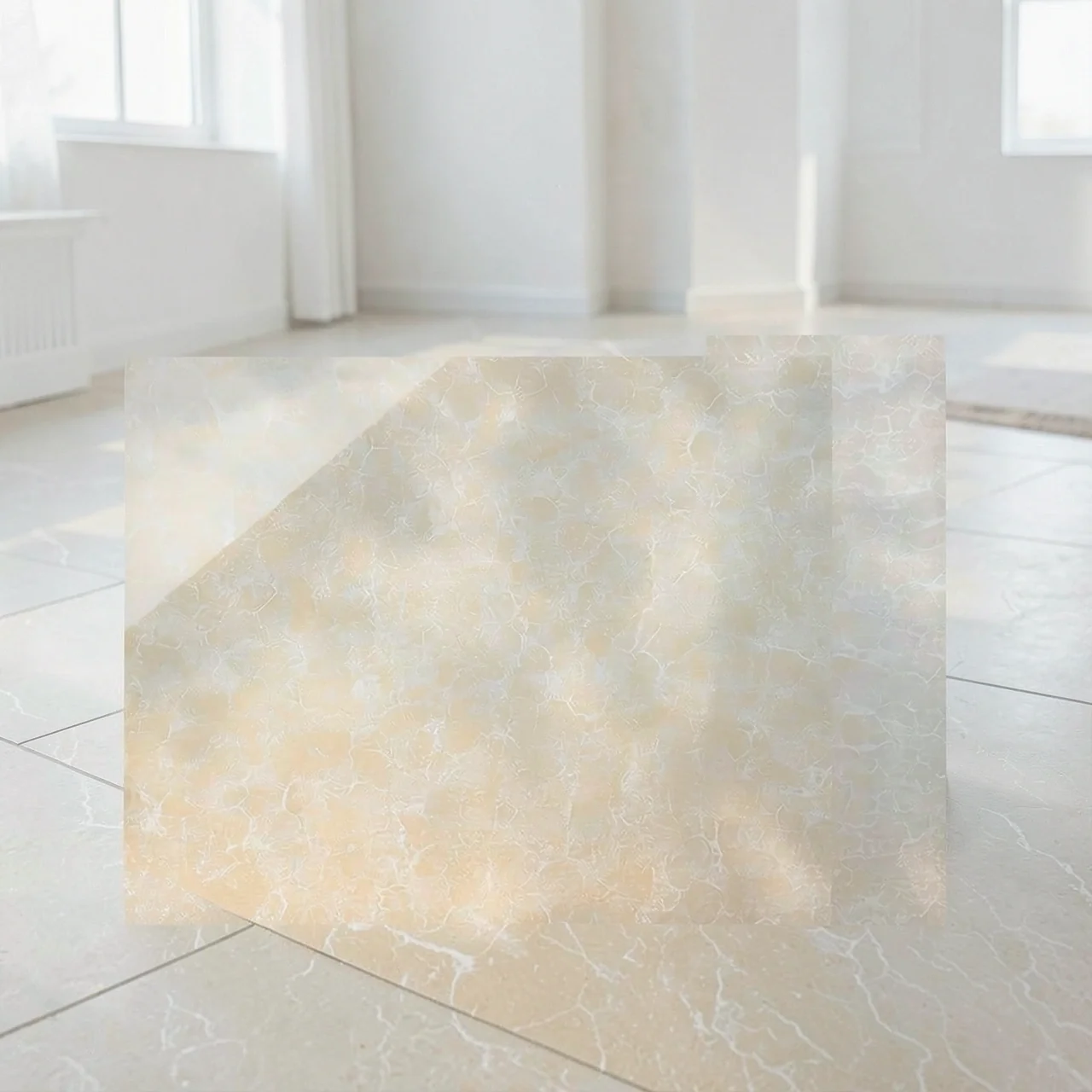 Плитка поликристаллическая белая Платиум 800x800x8