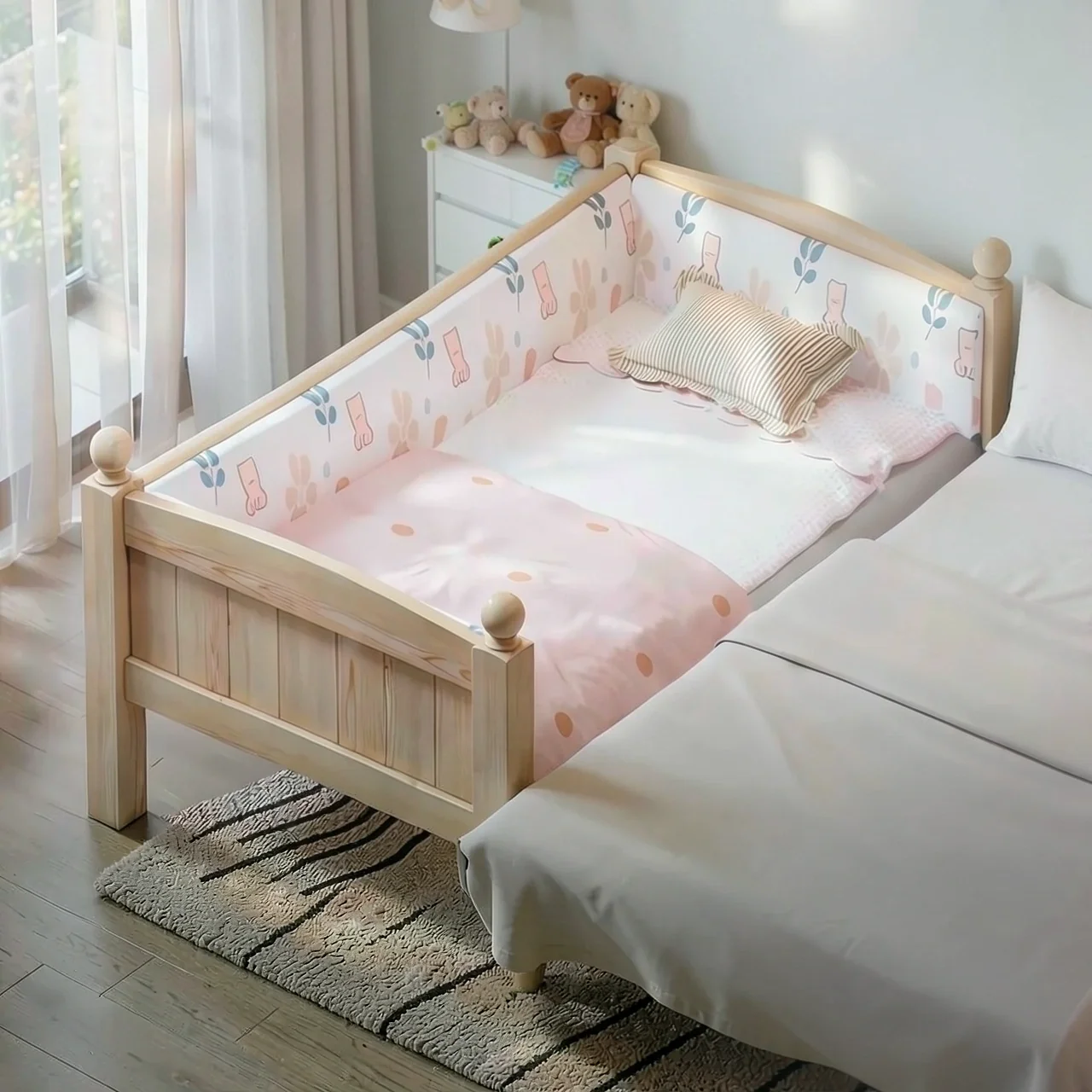 Кроватка детская Люкс 120x60 см 3 бортика