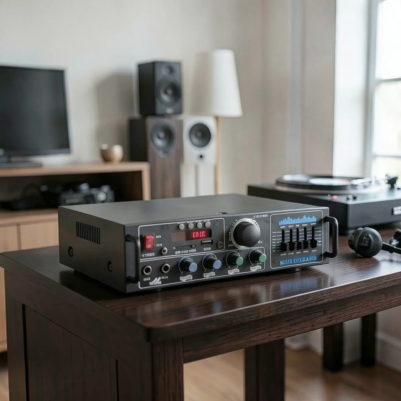 Усилитель HiFi AV-016 с дисплеем вилка UK