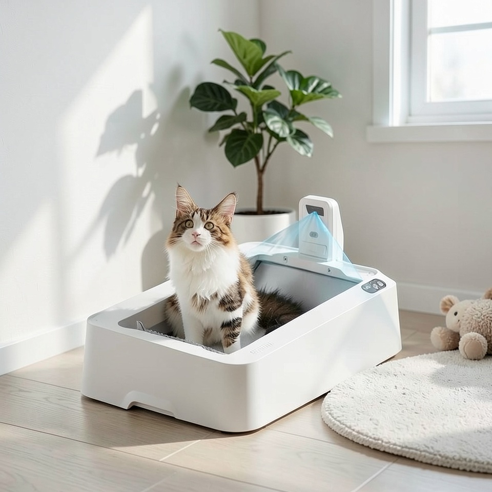 Интеллектуальный автоматический кошачий туалет PETKIT Xiaopei с открытым дизайном