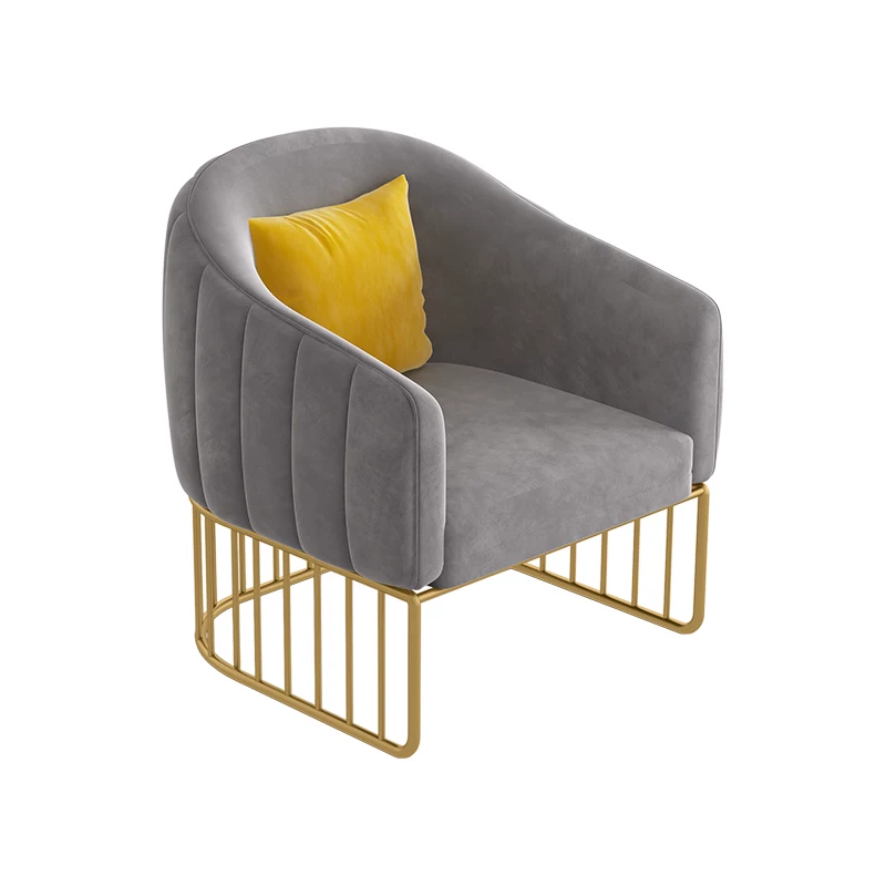 Clothing store, small sofa, nail salon, Nordic minimalist modern internet celebrity beauty salon, wrought iron leisure reception table and chair combination