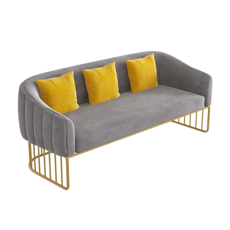Clothing store, small sofa, nail salon, Nordic minimalist modern internet celebrity beauty salon, wrought iron leisure reception table and chair combination
