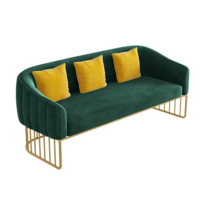 Clothing store, small sofa, nail salon, Nordic minimalist modern internet celebrity beauty salon, wrought iron leisure reception table and chair combination
