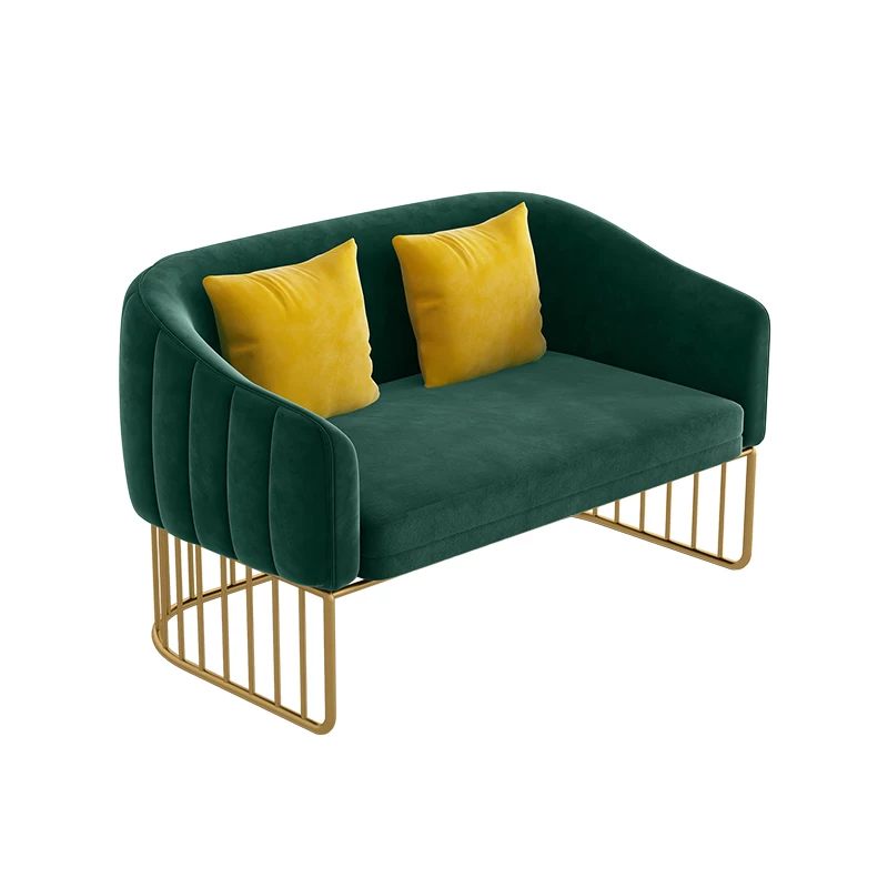 Clothing store, small sofa, nail salon, Nordic minimalist modern internet celebrity beauty salon, wrought iron leisure reception table and chair combination