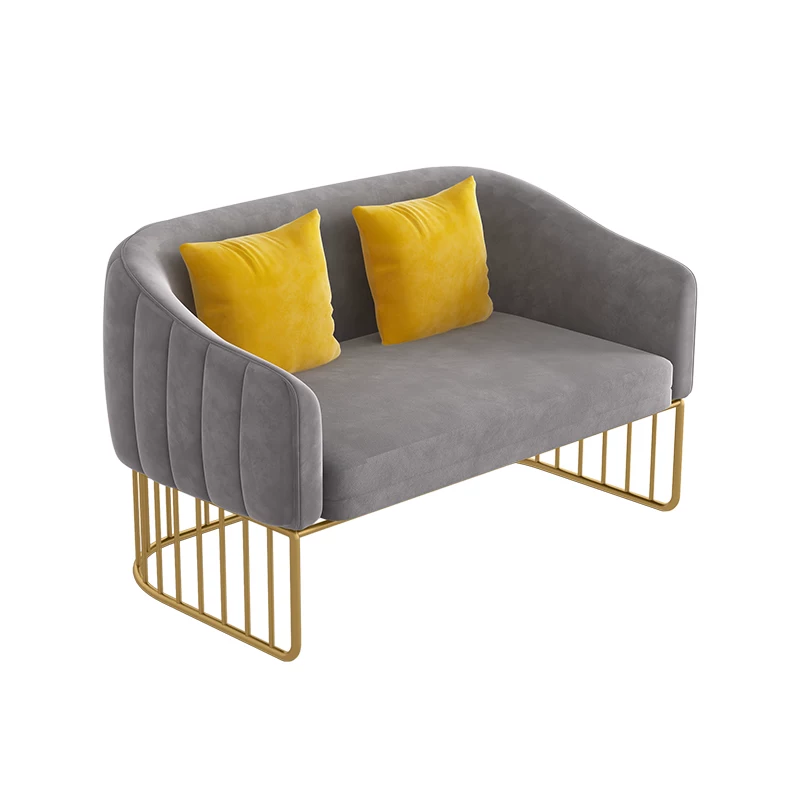 Clothing store, small sofa, nail salon, Nordic minimalist modern internet celebrity beauty salon, wrought iron leisure reception table and chair combination