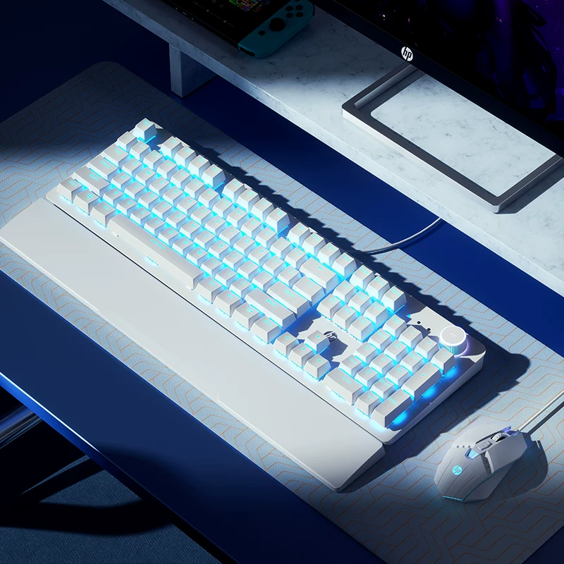 HP Mechanical Keyboard, Keyboard, Mouse Set, Mouse, Gaming, Laptop, Keyboard, Desktop, Male and Female Office