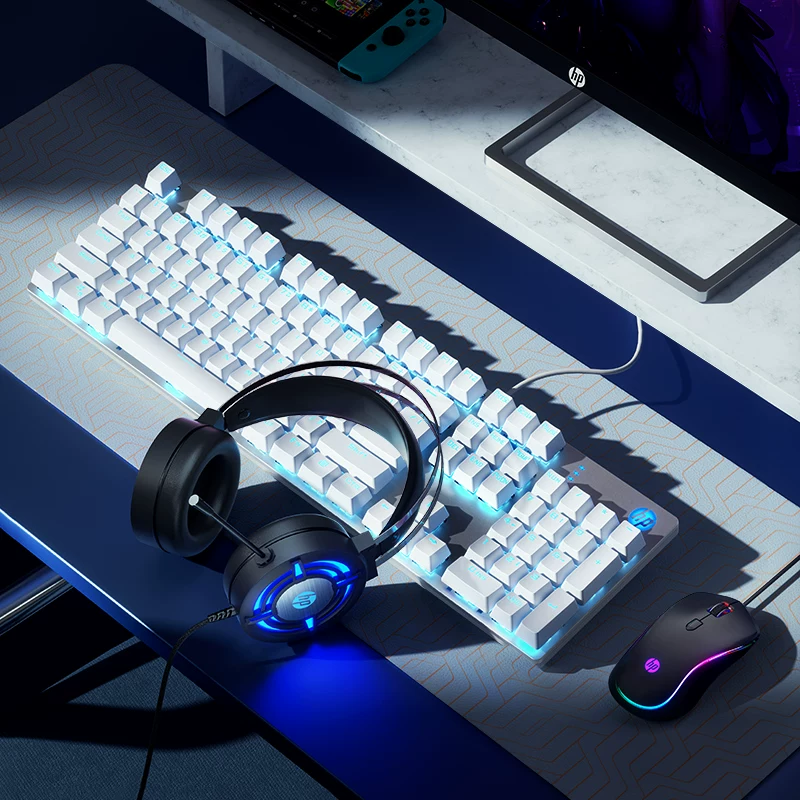 HP Mechanical Keyboard, Keyboard, Mouse Set, Mouse, Gaming, Laptop, Keyboard, Desktop, Male and Female Office