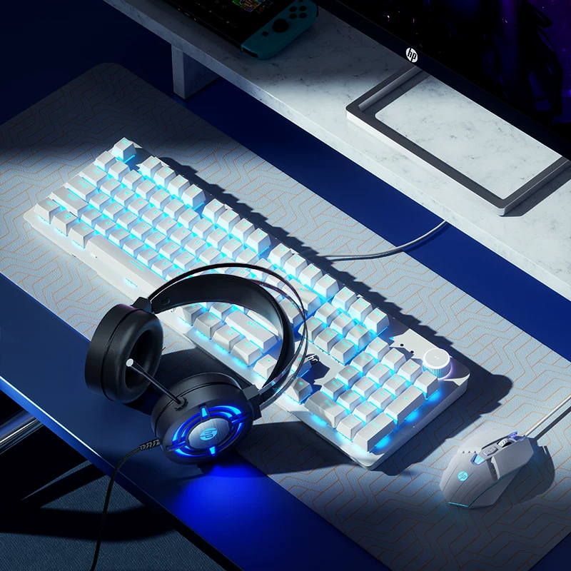 HP Mechanical Keyboard, Keyboard, Mouse Set, Mouse, Gaming, Laptop, Keyboard, Desktop, Male and Female Office
