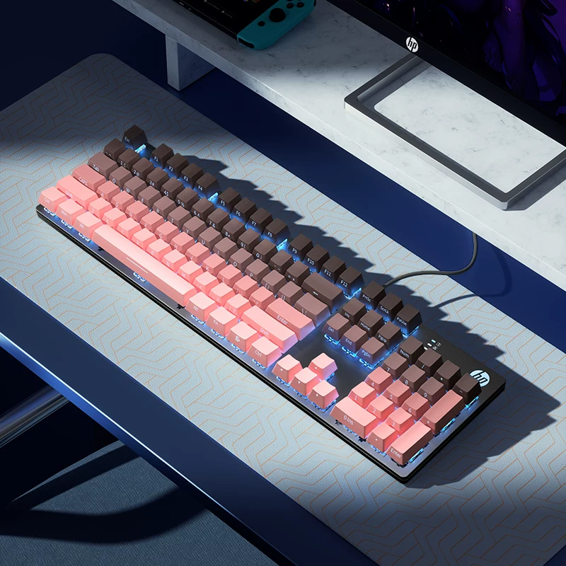 HP Mechanical Keyboard, Keyboard, Mouse Set, Mouse, Gaming, Laptop, Keyboard, Desktop, Male and Female Office