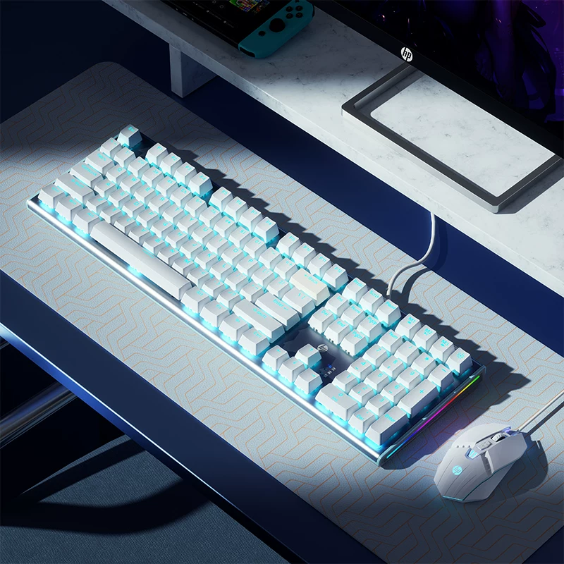 HP Mechanical Keyboard, Keyboard, Mouse Set, Mouse, Gaming, Laptop, Keyboard, Desktop, Male and Female Office
