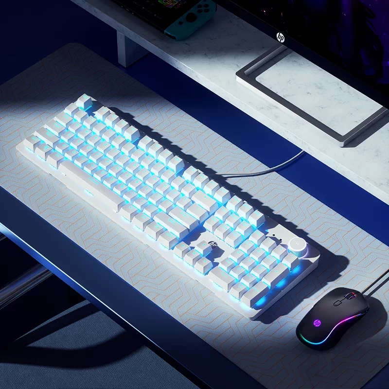 HP Mechanical Keyboard, Keyboard, Mouse Set, Mouse, Gaming, Laptop, Keyboard, Desktop, Male and Female Office