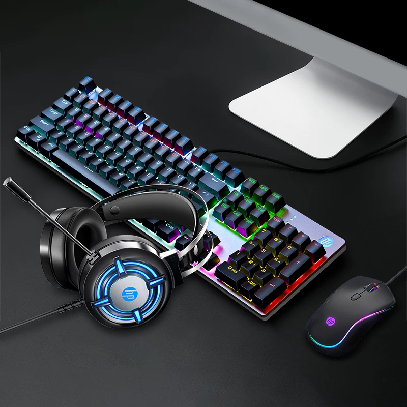 HP Mechanical Keyboard, Keyboard, Mouse Set, Mouse, Gaming, Laptop, Keyboard, Desktop, Male and Female Office