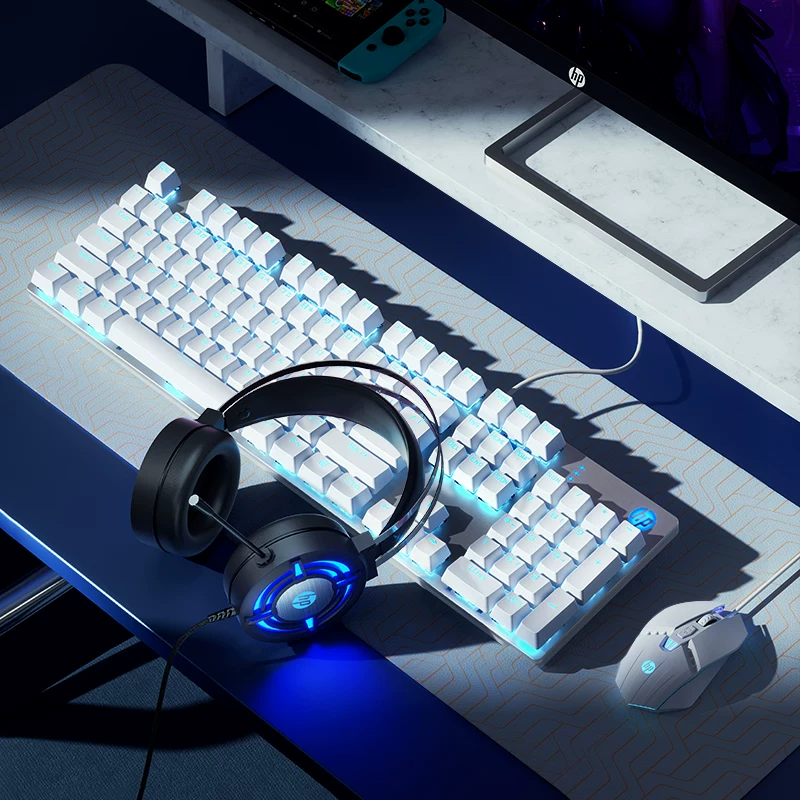 HP Mechanical Keyboard, Keyboard, Mouse Set, Mouse, Gaming, Laptop, Keyboard, Desktop, Male and Female Office