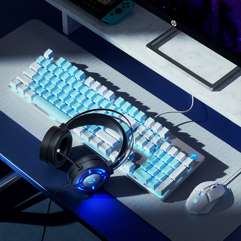 HP Mechanical Keyboard, Keyboard, Mouse Set, Mouse, Gaming, Laptop, Keyboard, Desktop, Male and Female Office