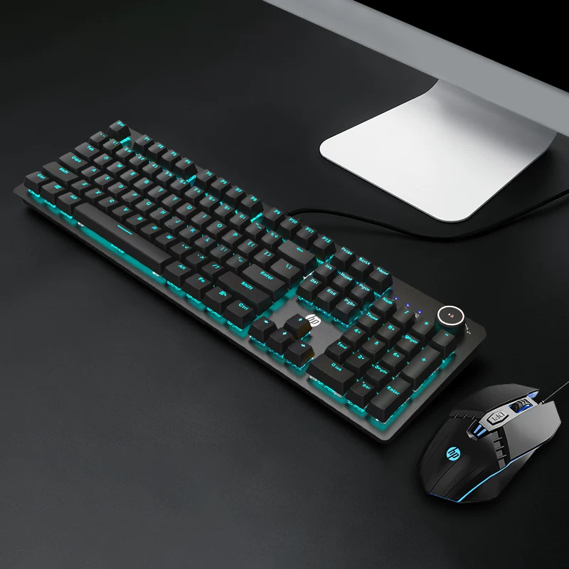 HP Mechanical Keyboard, Keyboard, Mouse Set, Mouse, Gaming, Laptop, Keyboard, Desktop, Male and Female Office