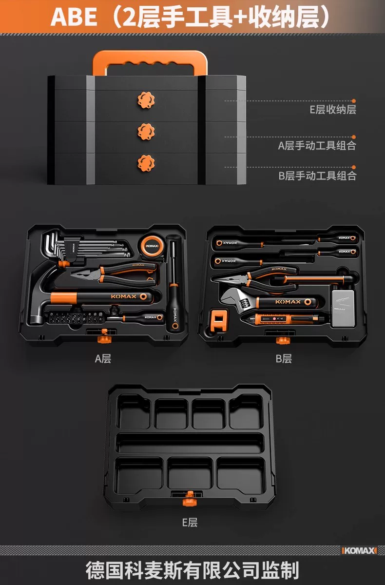 Household combination tool set, electrician multifunctional hardware maintenance complete set, household toolbox, versatile, full set, car mounted