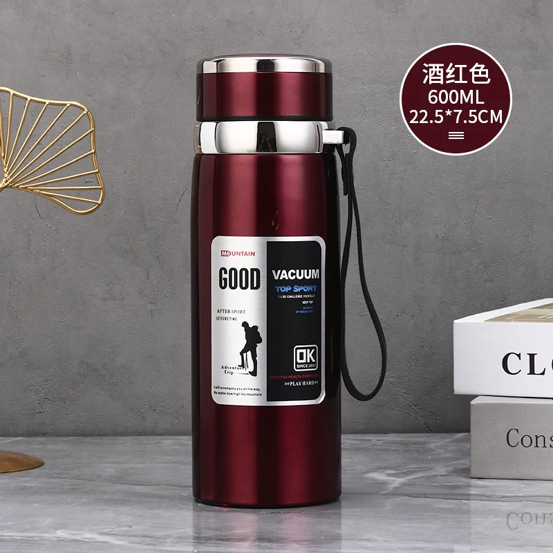 316 stainless steel outdoor car portable insulated cup with a large capacity of 1000ml, men's and women's business tea cups, 800