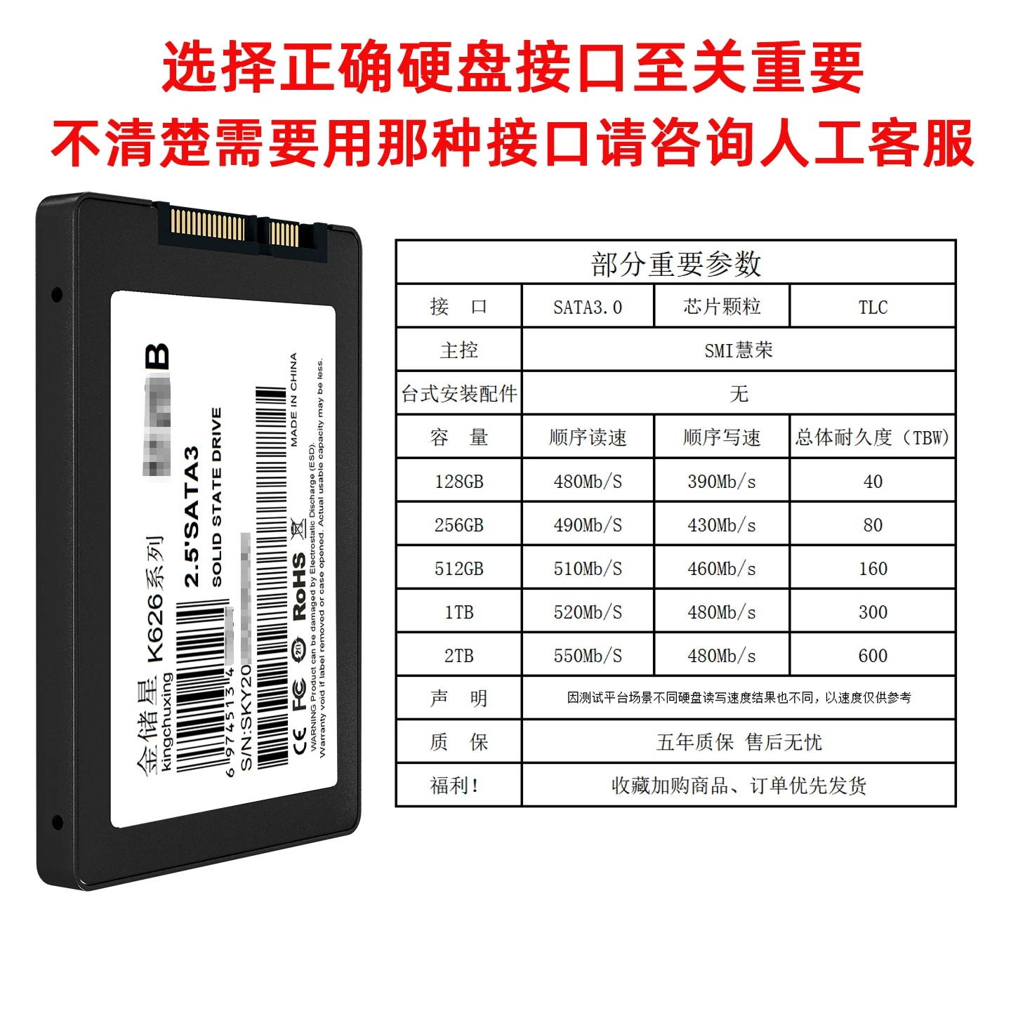 Твердотельный накопитель Jinchuxing SATA 1TB2T512GB256, настольный компьютер, ноутбук, 2,5 дюйма, ssd128