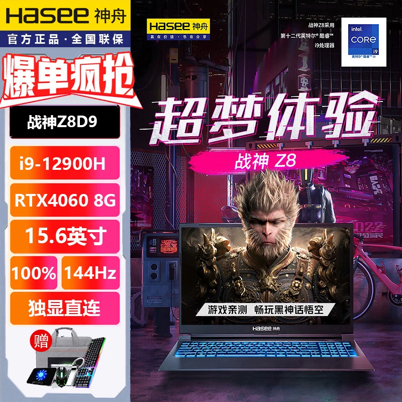 Hasee/神舟 S8, ноутбук, T8, Z8D6, Z8, E92, Z7, RTX4060
