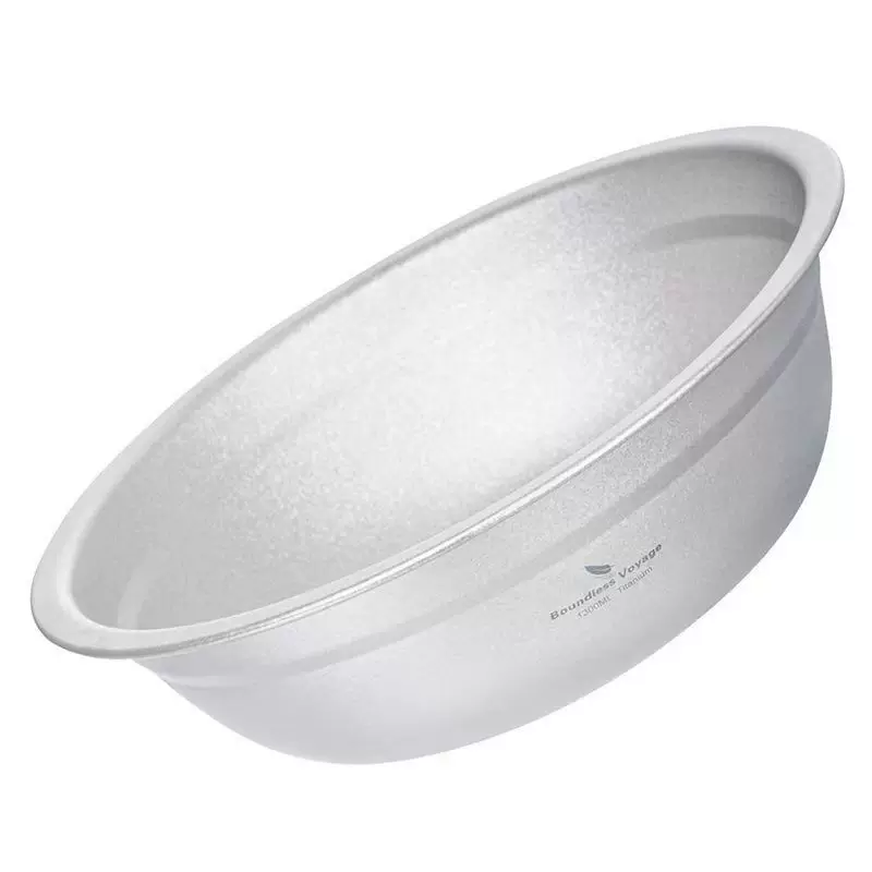 Biwei Pure Titanium Bowl Soup Basin Deep Plate Outdoor Camping Picnic Sableware Scapeable Open Fire Shaping Bowl