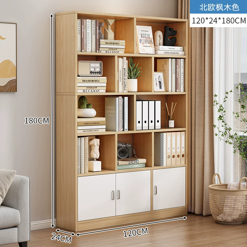 Bookshelf, floor to ceiling storage rack, integrated wall mounted bookshelf, household bookshelf, cabinet, storage cabinet, display cabinet, simple multi-layer design
