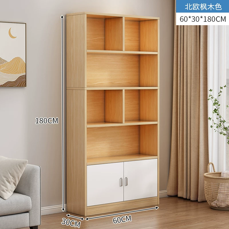 Bookshelf, floor to ceiling storage rack, integrated wall mounted bookshelf, household bookshelf, cabinet, storage cabinet, display cabinet, simple multi-layer design