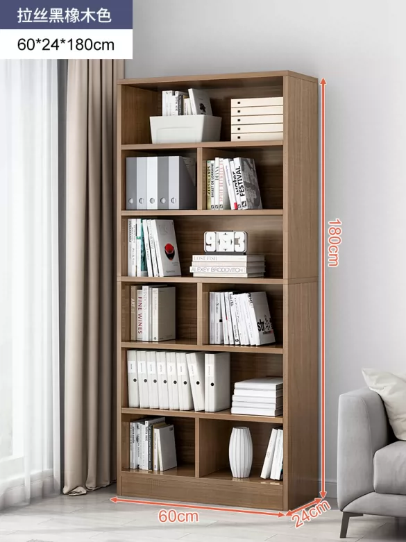 Bookshelf, floor to ceiling storage rack, integrated wall mounted bookshelf, household bookshelf, cabinet, storage cabinet, display cabinet, simple multi-layer design