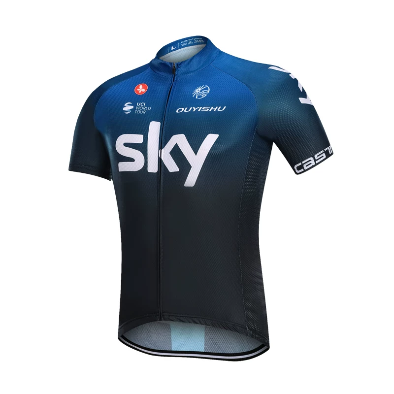 Sky cycling suit short sleeved set men's summer road cycling suit quick drying breathable mountain baby bag cycling pants top
