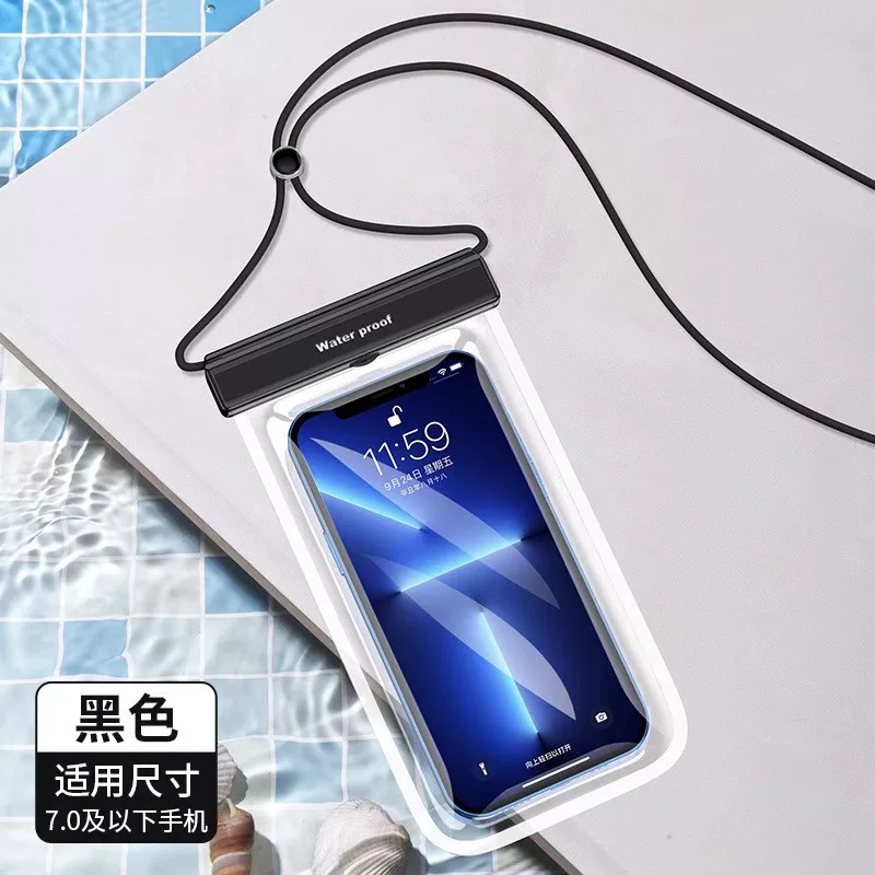 Touchable screen for taking photos, floating diving, amusement park drifting, storage bag, large capacity sealed water bucket for swimming, waterproof bag for mobile phones