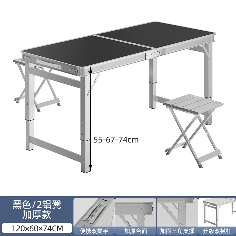 Folding tables, night market stalls, starting work, folding tables and chairs, setting up stalls, folding tables and chairs, outdoor portable push tables