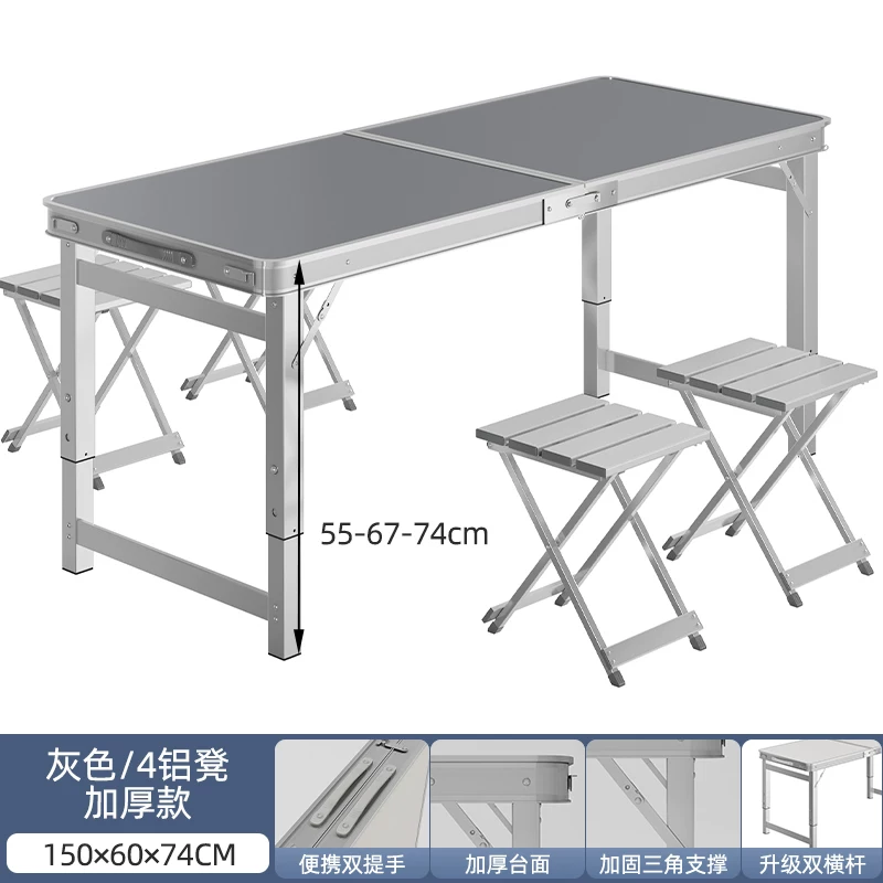 Folding tables, night market stalls, starting work, folding tables and chairs, setting up stalls, folding tables and chairs, outdoor portable push tables