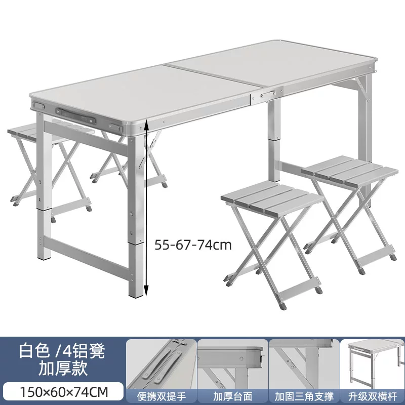Folding tables, night market stalls, starting work, folding tables and chairs, setting up stalls, folding tables and chairs, outdoor portable push tables
