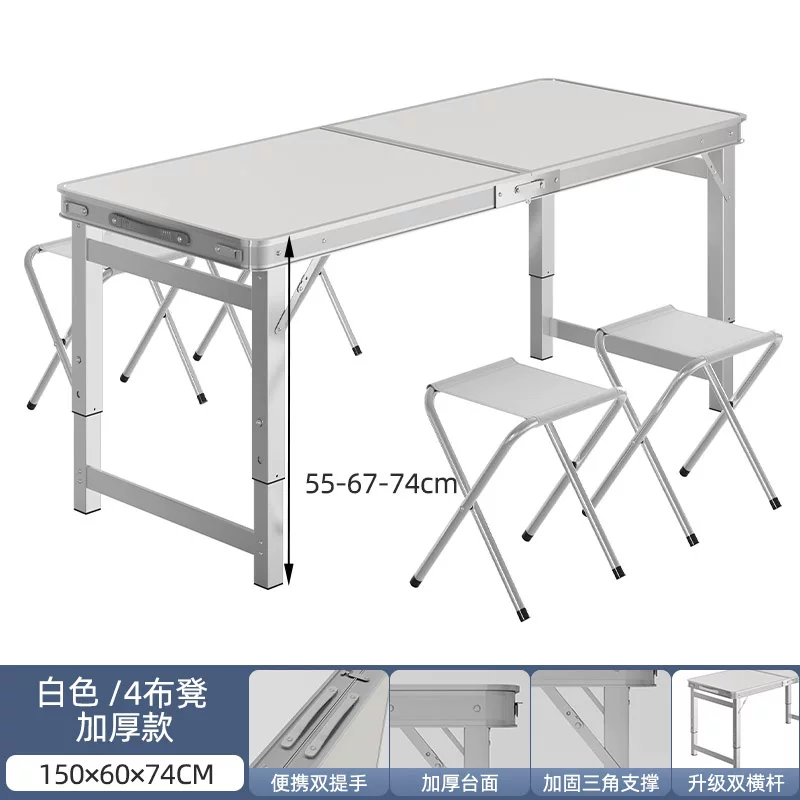 Folding tables, night market stalls, starting work, folding tables and chairs, setting up stalls, folding tables and chairs, outdoor portable push tables