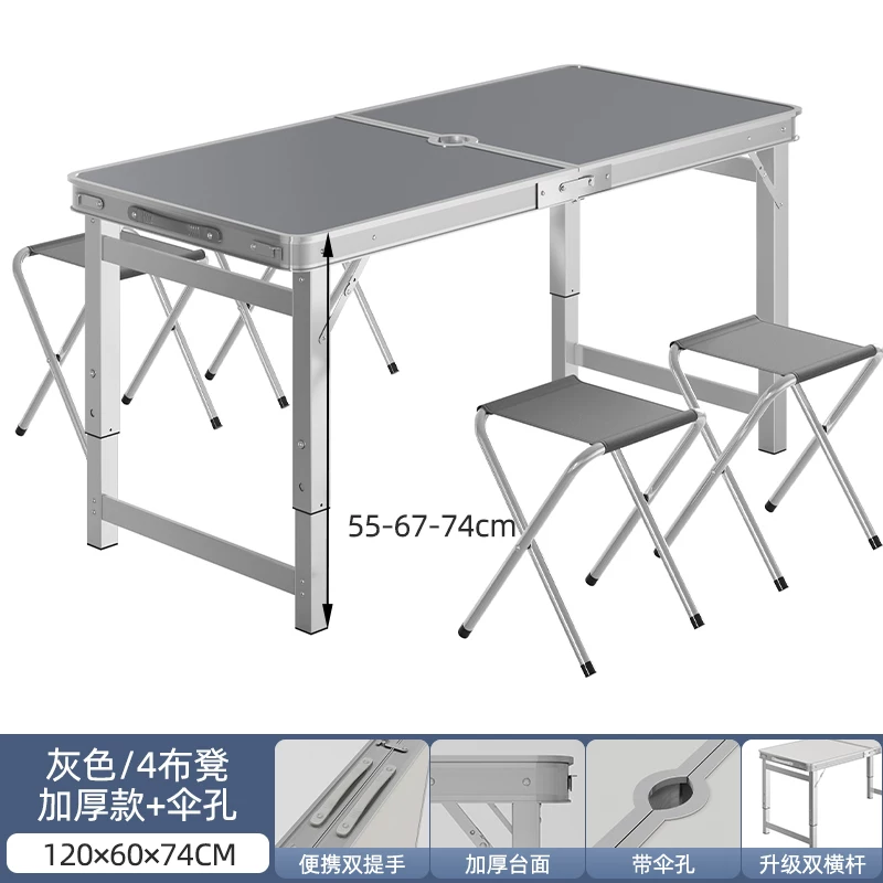 Folding tables, night market stalls, starting work, folding tables and chairs, setting up stalls, folding tables and chairs, outdoor portable push tables
