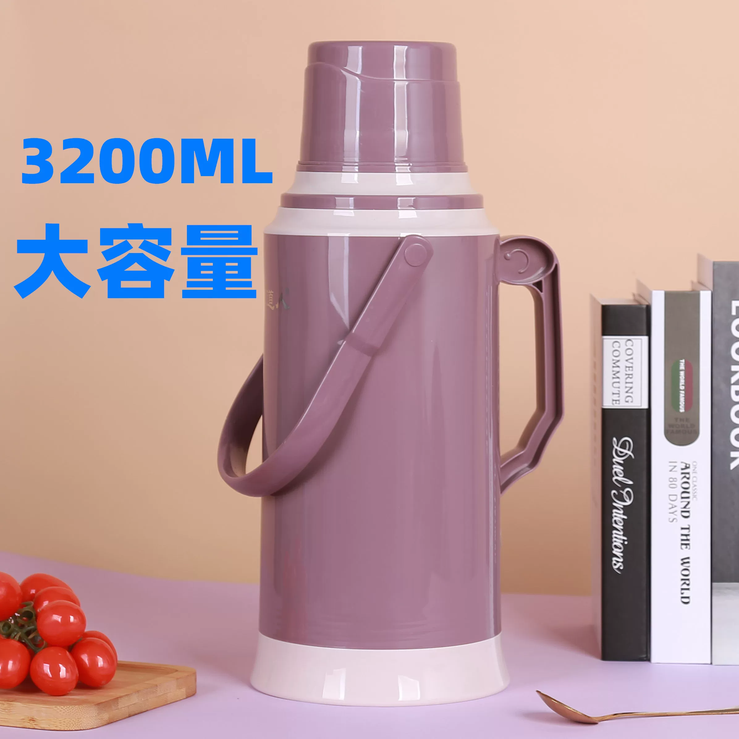 3.2L old-fashioned hot water bottle, household heater, student dormitory insulation, water bottle shell, large capacity glass tea bottle