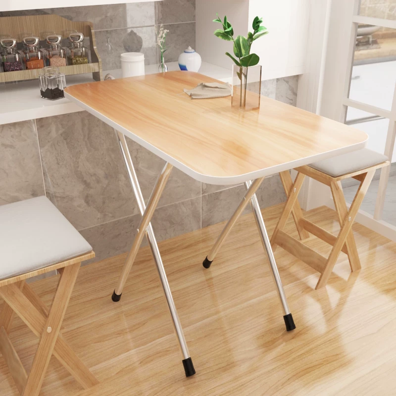 Folding table, square table, simple portable outdoor stall table, simple dining table, rectangular dining table for home use, small size