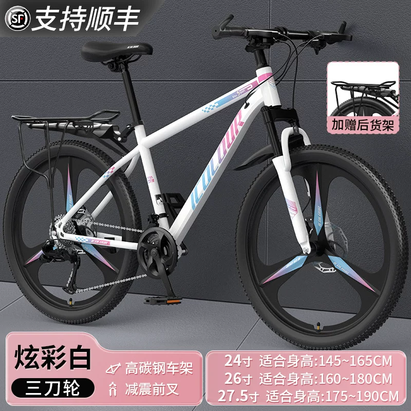 Mountaineering Bike Adult Female Variable Speed Youth Highway Campus Shock Absorber Bike 24 inch Male Junior High School Student