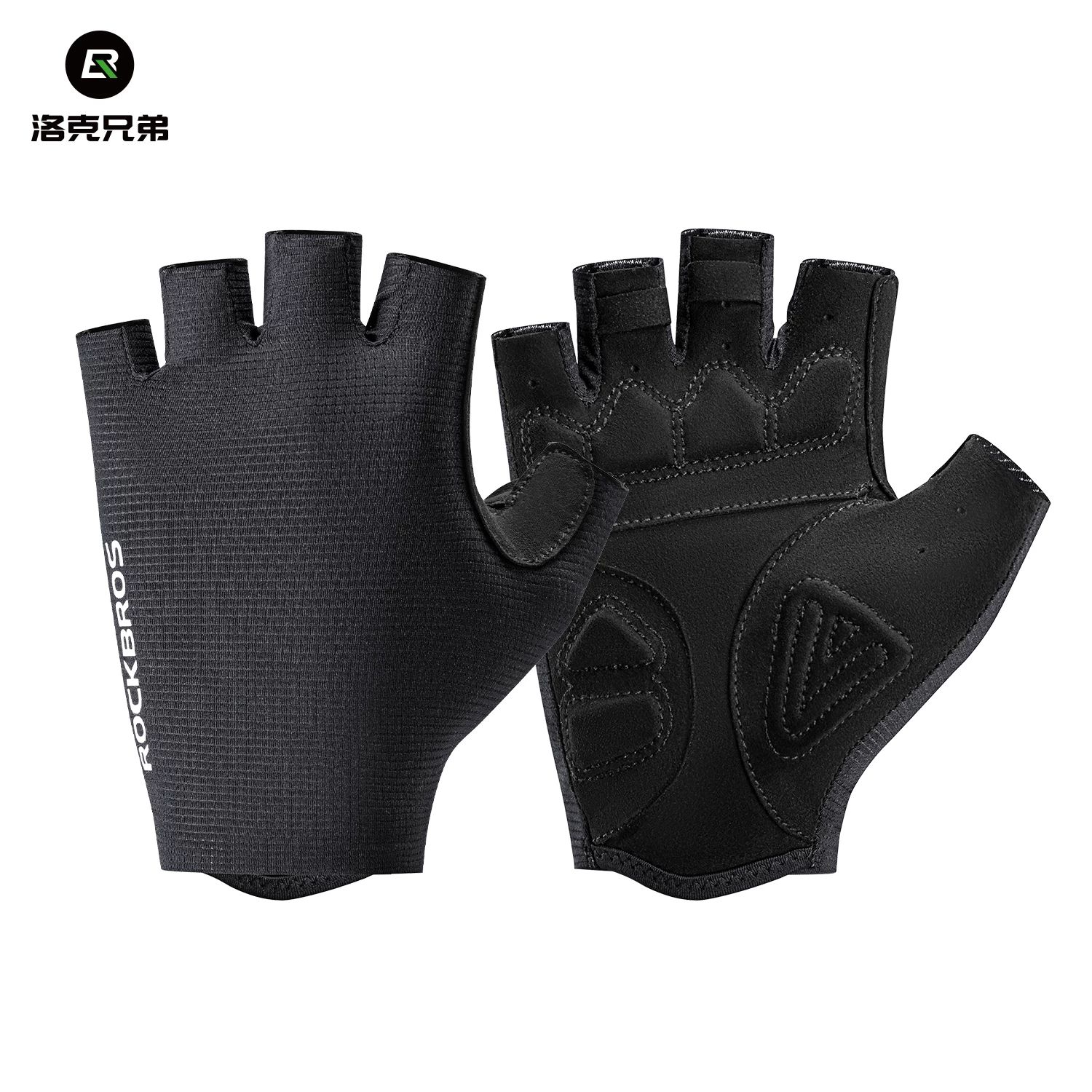 Rock Brothers Riding Gloves Half Finger Summer Men's and Women's Highway Mountaineering Bike Bicycle Bike Equipment Shock Absorbent Breathable