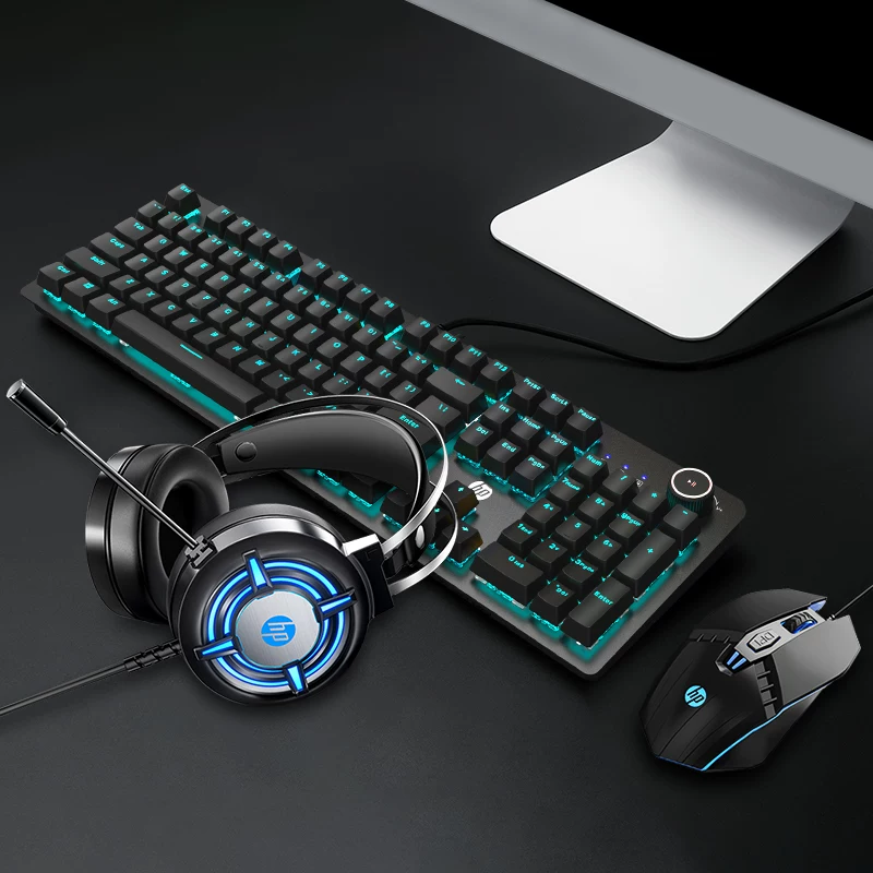 HP Mechanical Keyboard, Keyboard, Mouse Set, Mouse, Gaming, Laptop, Keyboard, Desktop, Male and Female Office