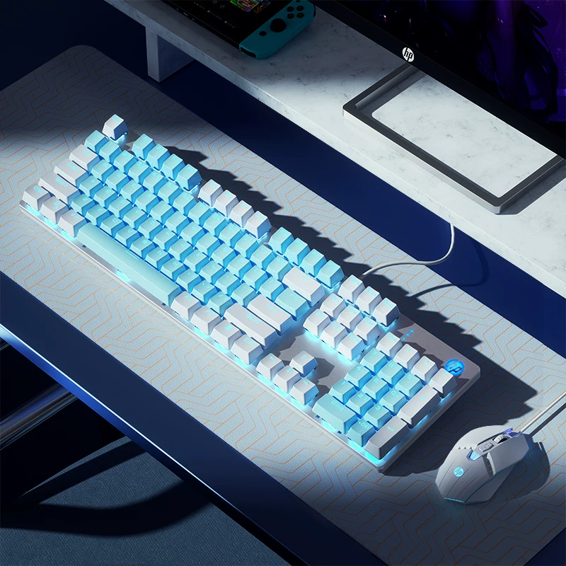 HP Mechanical Keyboard, Keyboard, Mouse Set, Mouse, Gaming, Laptop, Keyboard, Desktop, Male and Female Office