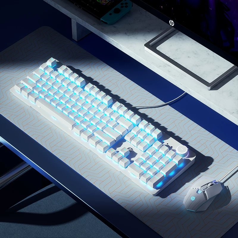 HP Mechanical Keyboard, Keyboard, Mouse Set, Mouse, Gaming, Laptop, Keyboard, Desktop, Male and Female Office