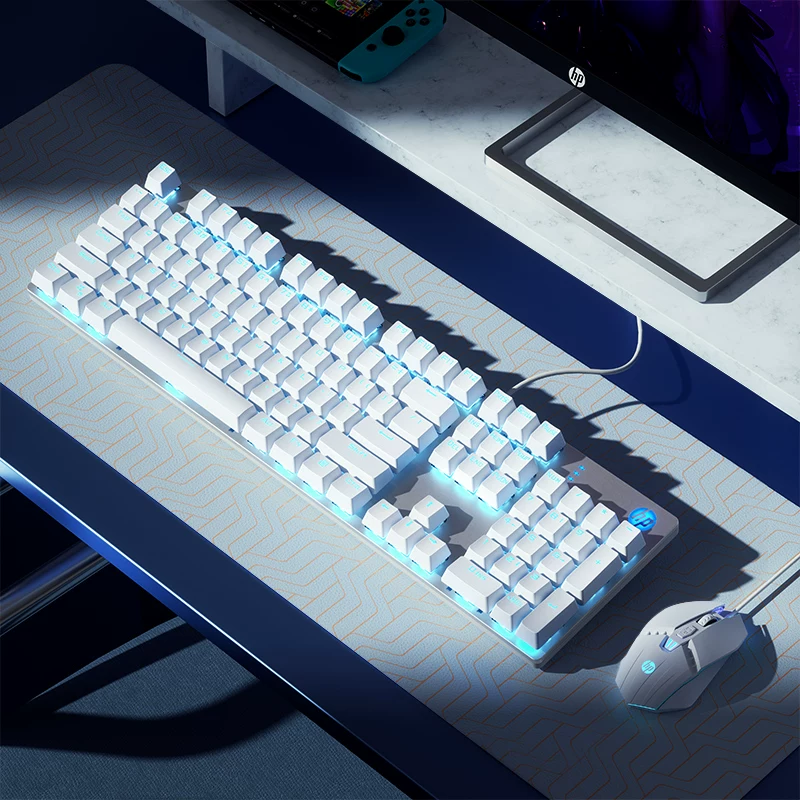 HP Mechanical Keyboard, Keyboard, Mouse Set, Mouse, Gaming, Laptop, Keyboard, Desktop, Male and Female Office