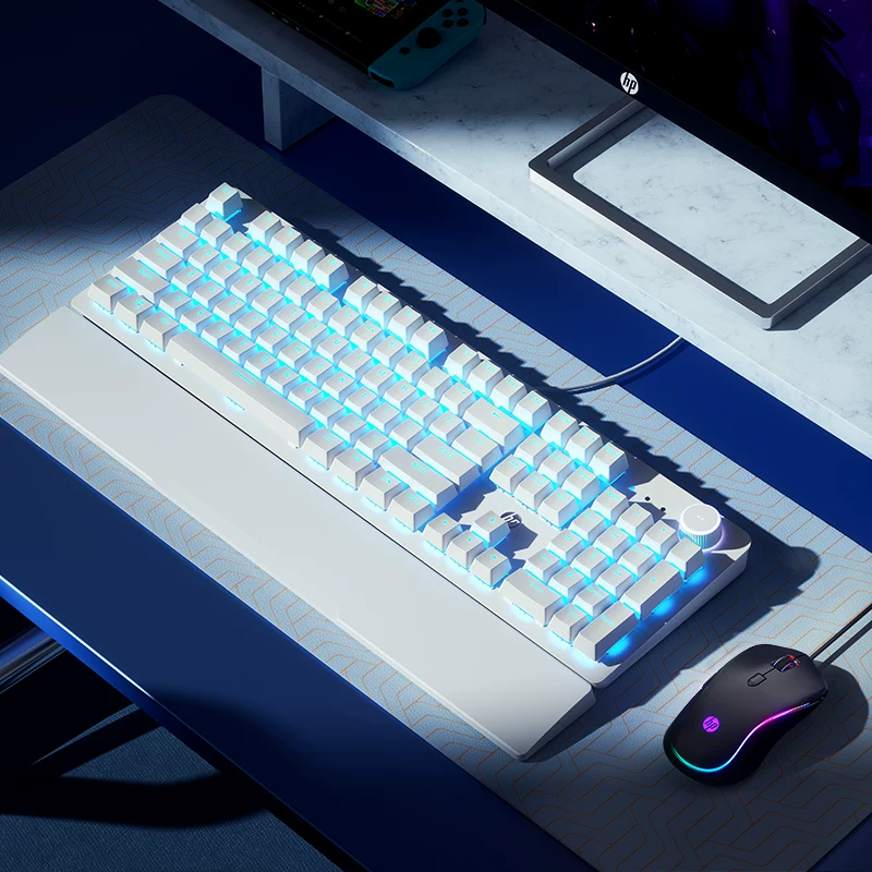 HP Mechanical Keyboard, Keyboard, Mouse Set, Mouse, Gaming, Laptop, Keyboard, Desktop, Male and Female Office