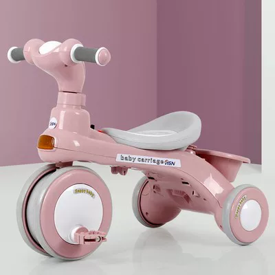 Children's tricycle with music, bicycle for babies aged 1-3 to 6, lightweight handcart, pedal bike, children's bicycle