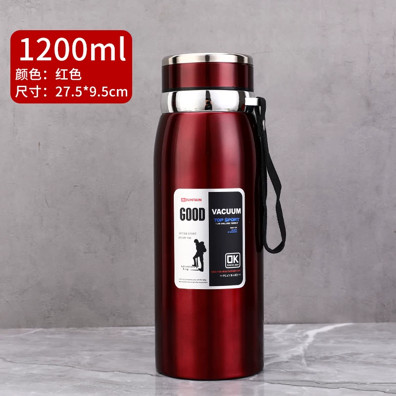 316 stainless steel outdoor car portable insulated cup with a large capacity of 1000ml, men's and women's business tea cups, 800
