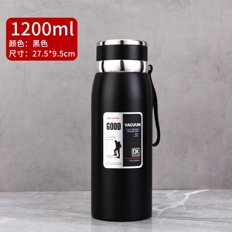 316 stainless steel outdoor car portable insulated cup with a large capacity of 1000ml, men's and women's business tea cups, 800