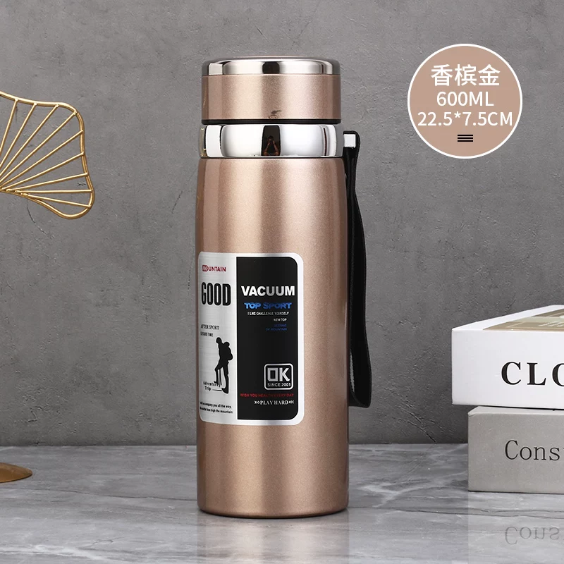 316 stainless steel outdoor car portable insulated cup with a large capacity of 1000ml, men's and women's business tea cups, 800